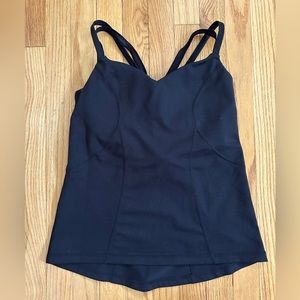 Zella Black Athletic Tank Top with Built-in Bra Size Medium Like New